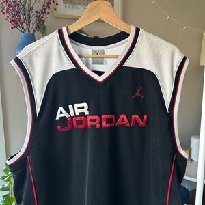 Air Jordan Y2K Vintage Black and White Basketball Jersey